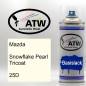 Preview: Mazda, Snowflake Pearl Tricoat, 25D: 400ml Sprühdose, von ATW Autoteile West.